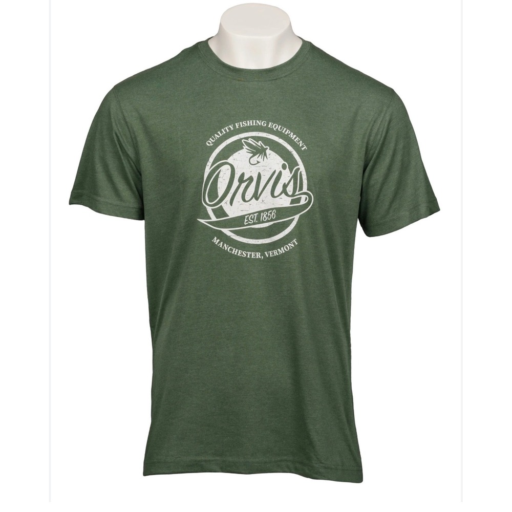 Orvis Graphic T-Shirt Fishing Equipment Outdoors Mens Medium Green